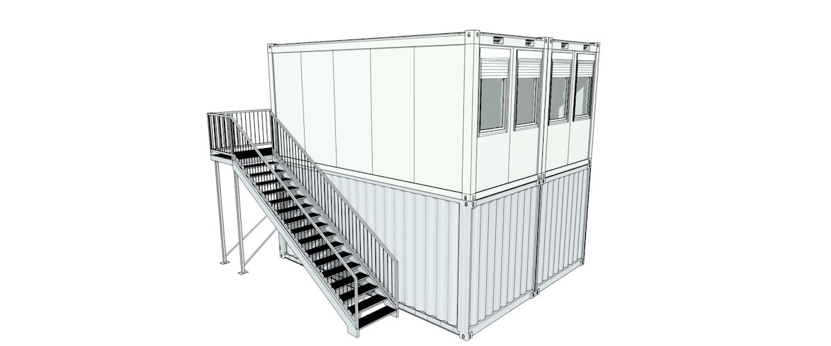 Algeco Kombinacija pisarniških in skladiščnih kontejnerjev